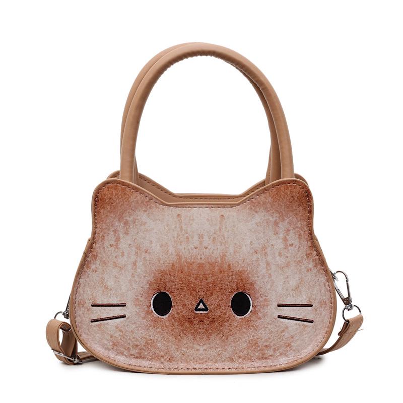 

Women s Versatile Kitten Shoulder Bag - Fashionable Crossbody Handbag хаки