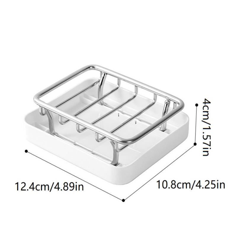 

Stainless Steel Soap Holder, Dry And Wet Separation Laundry Soap Draining Rack Suitable For Bathroom Sinks, Kitchens