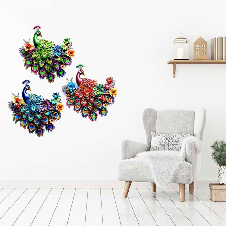 Iron Peacocks Wall Mount Balcony Hanging Decoration Home Decor Art