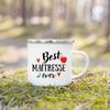French Print Mugs Creative Coffee Cups Drinks Water Enamel Cup School Handle Drinkware Gifts for Maitresse/Maitre/Atsem/Aesh/Avs