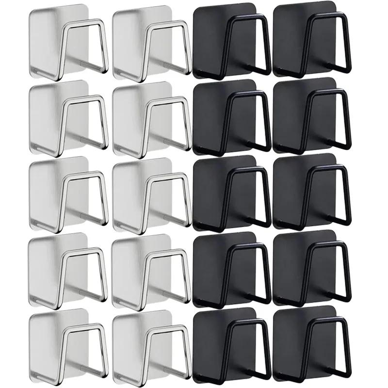 Kitchen Sponge Holder Self Adhesive Sink Rag Drain Drying Rack Wall Hooks Wire Ball Organizer Bathroom Storage Home Organizer