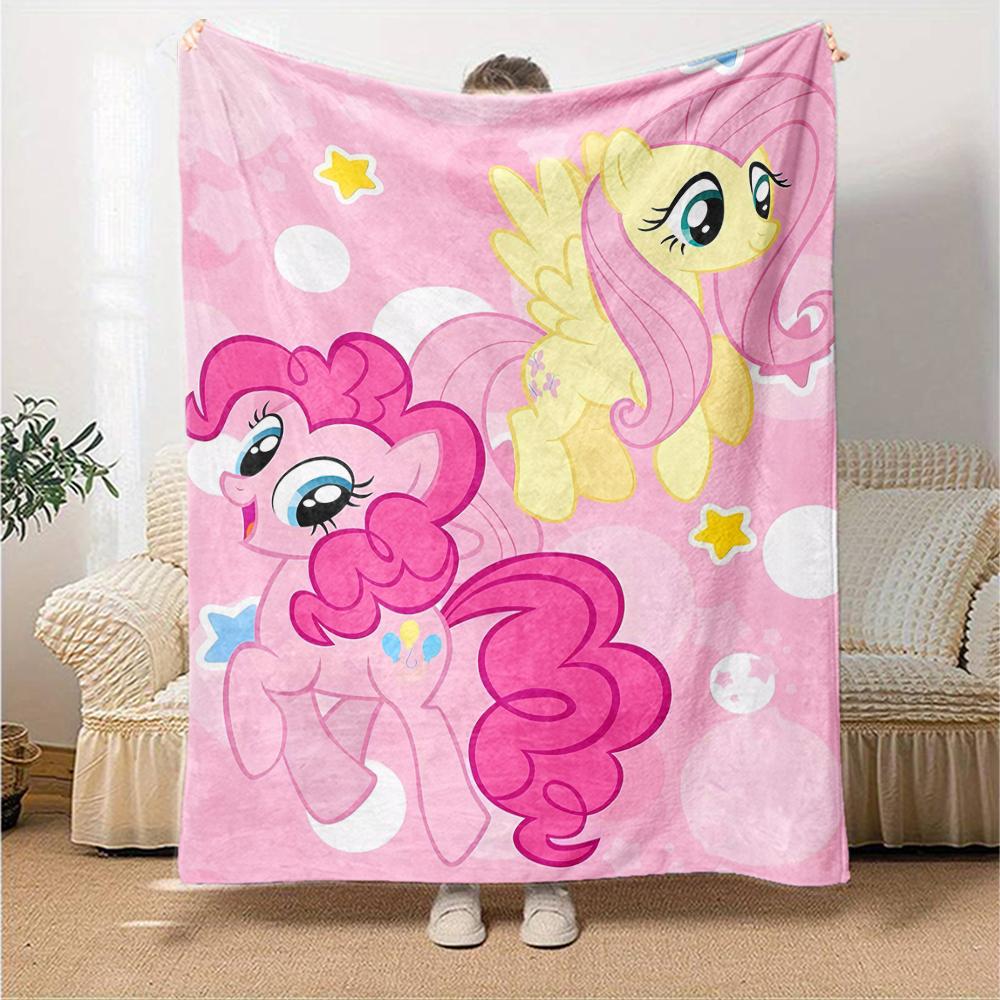 1pc My Little Pony4 Blanket, Gift, for Men and Women, Soft Blanket, Good for Sofa Bed Couch Travel, Lightweight Flannel Blanket