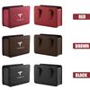 Autocollant de voiture Tesla Boîte de rangement de porte de voiture en cuir Sac poubelle sous le siège arrière Organisateur intérieur Pour Tesla Modèle 3 Modèle S Modèle X Co