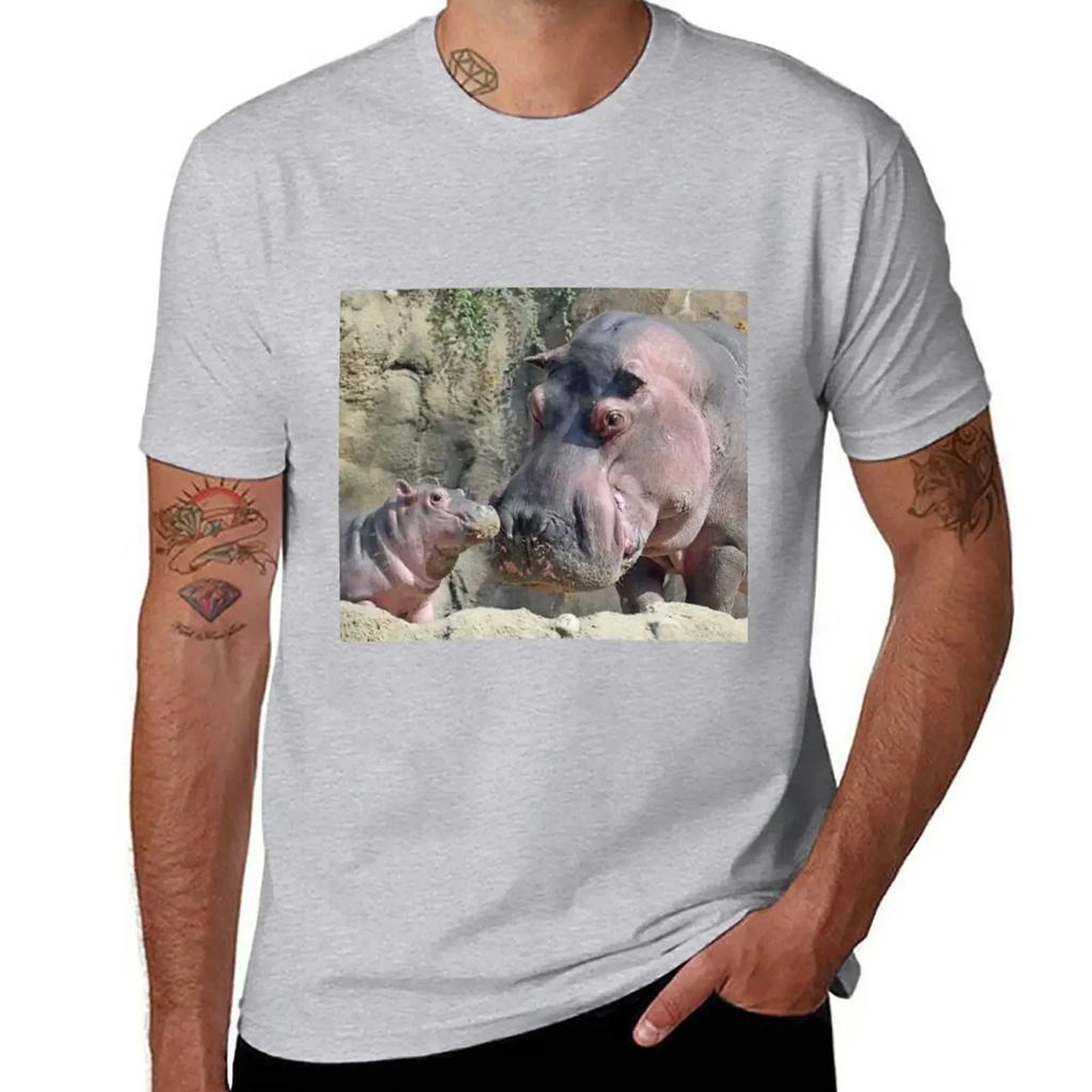 Fritz and Tucker the Hippos at the Cincinnati Zoo T-Shirt sublime customs design your own Short sleeve tee men