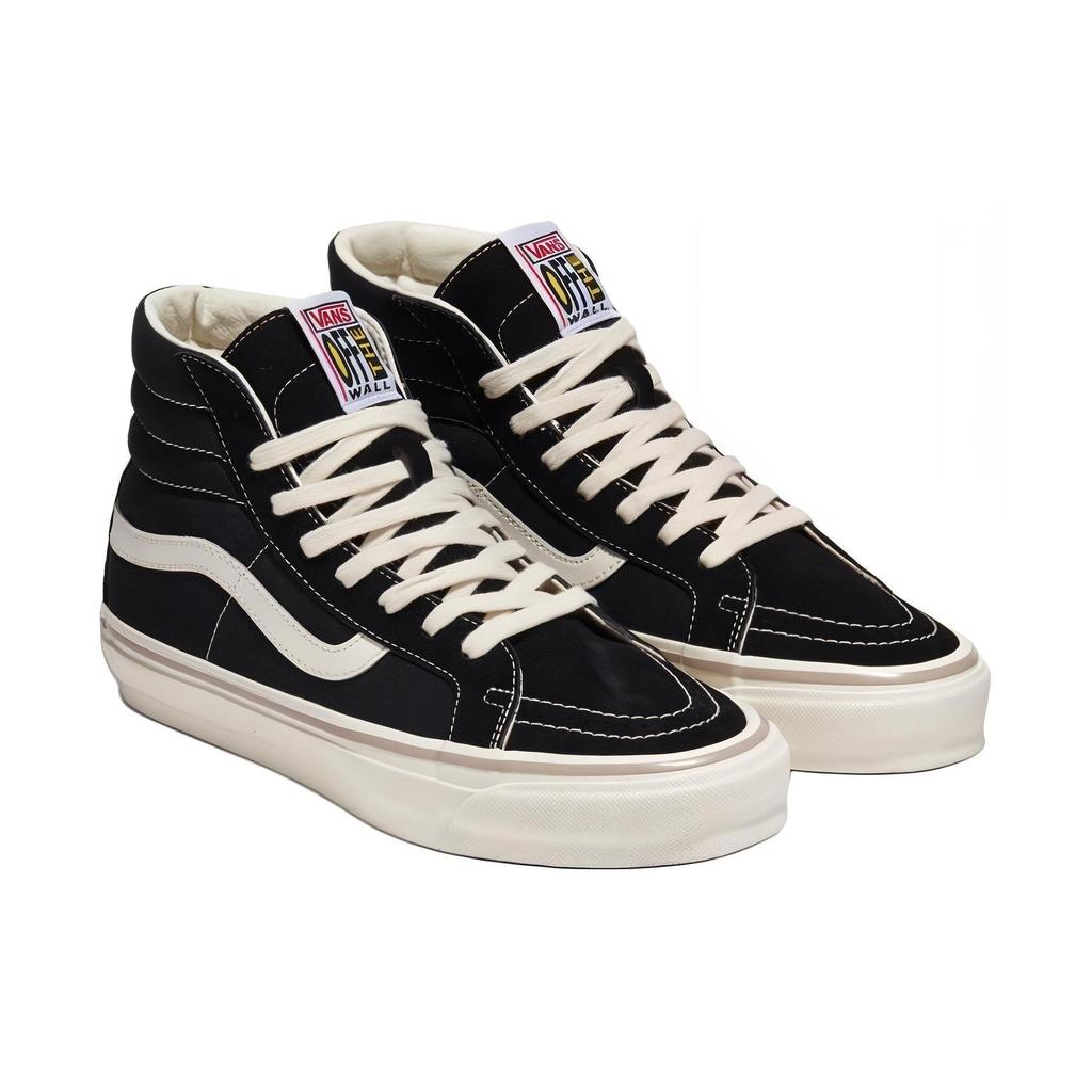 Vans Sk8 Skate-Hi Reissue 38 Comfortable Versatile Shock Absorbing Durable High-Top Skate Shoes Unisex sneaker Black White VN000CTB1KP1