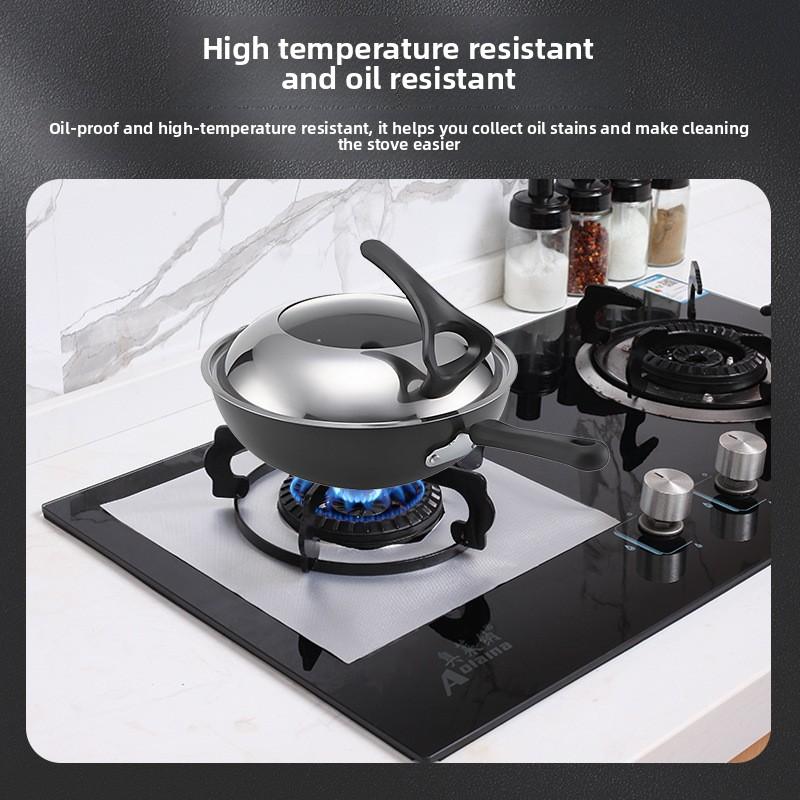 Gas Stove Pad, High Temperature Resistance, Anti-fouling and Oil-proof Cleaning Protection, Gas Stove Heat Insulation and Oil-proof Cleaning Pad