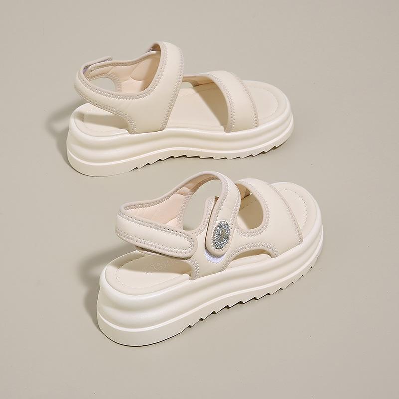 Platform sandals female pregnant women wear soft-soled non-slip summer new models with skirts fashionable beach cool slippers
