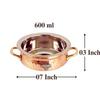 Steel Copper Serving Handi Bowl, Serveware & Dinnerware, 600 ML