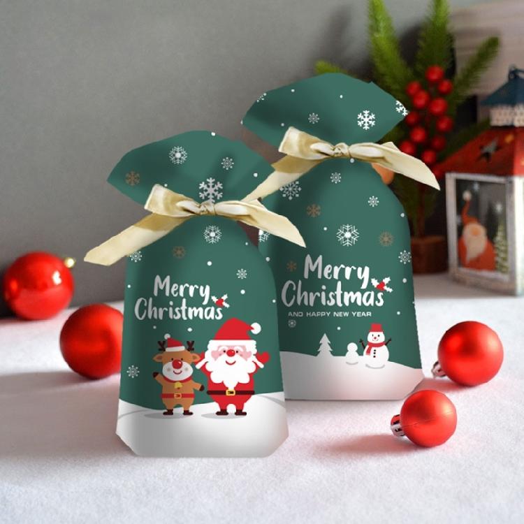 50pcs Christmas Presents Bags Candy Bag Christmas Decorations New Year Presents