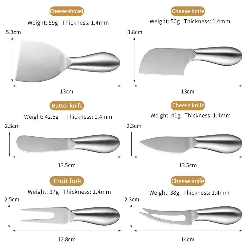 Cheese Cutlery Set Stainless Steel Cheese Knife Cutting Pizza Jam Fruit Fork Butter Knife Mini Cake Bread Knife