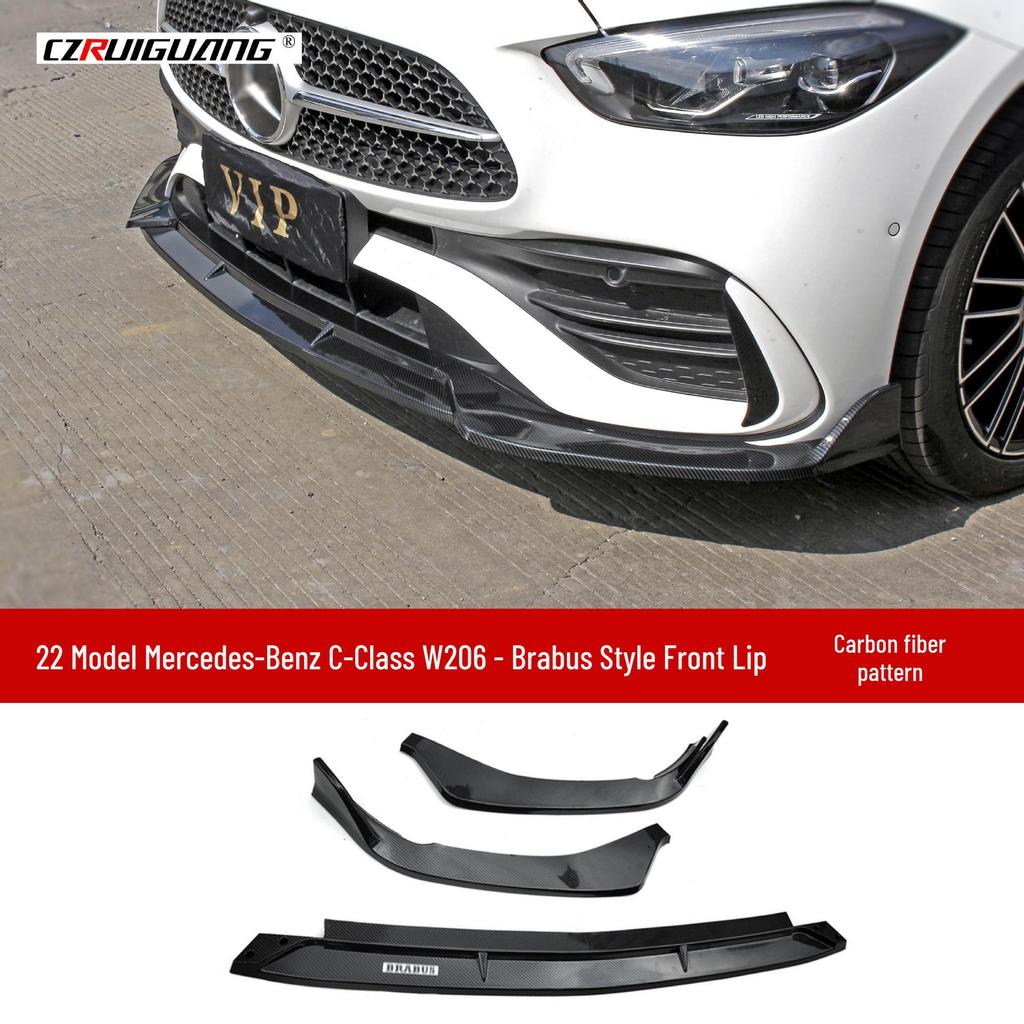 Mercedes-Benz Klasa C W206 2022 Zestaw Splittera Przedniego i Spoilera Tylnego Brabus - Montaż Bezinwazyjny