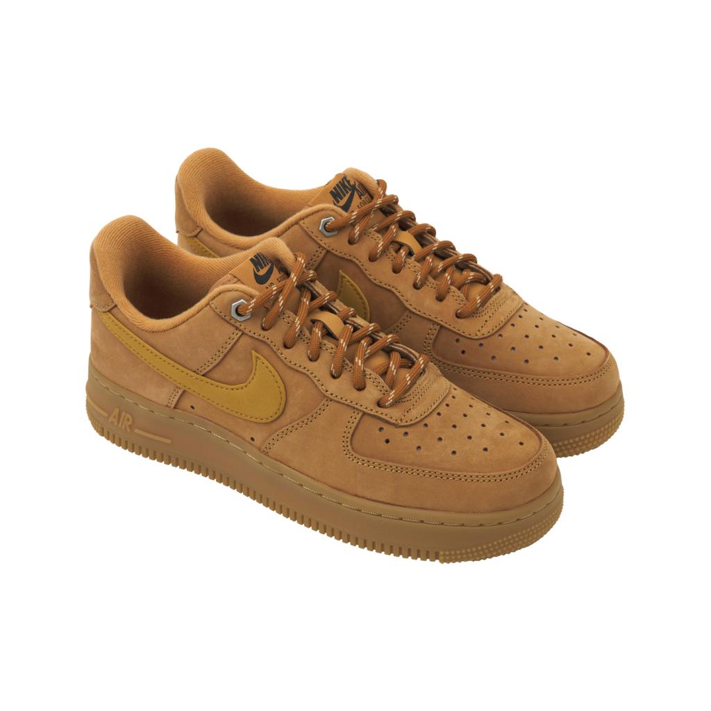 Nike Air Force 1 07 Flax Wheat Women Sneakers Brown Gum-Light-Brown Black FZ7372-200