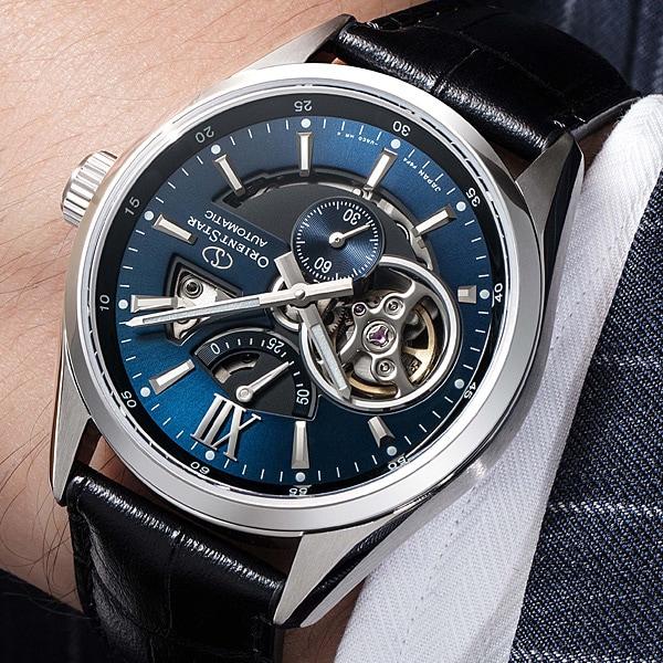 Orient Men's RK-AV0006L (Contemporary Modern Skeleton Men's) Round Watch Black Stainless
