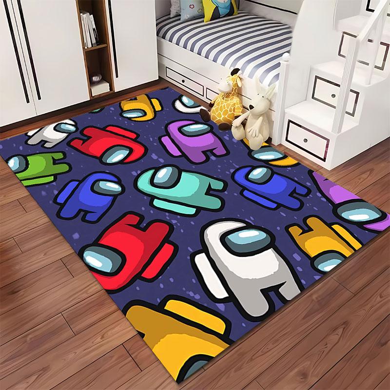 Colorful Space Crewmate Pattern suitable as a non-slip mat for the living room or bedroom sofa