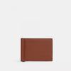 Coach Slim Money Clip Billfold Wallet Gunmetal Saddle