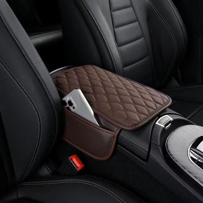 Center Console Armrest Pad Armrest Cushion For Car With Side Pockets Car Interior Accessories Vehicle Armrest Protector For Most