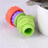 (PLUM)1PC Knob Type Plastic Outdoor Water Faucet Tap with Leather Ring Replacement for Water Tank Bucket.