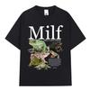 MILF Man I Love Frogs T Shirt Funny Frog Amphibian Lovers Vintage T-shirts Men Cotton Oversized Short Sleeve T-shirt Streetwear