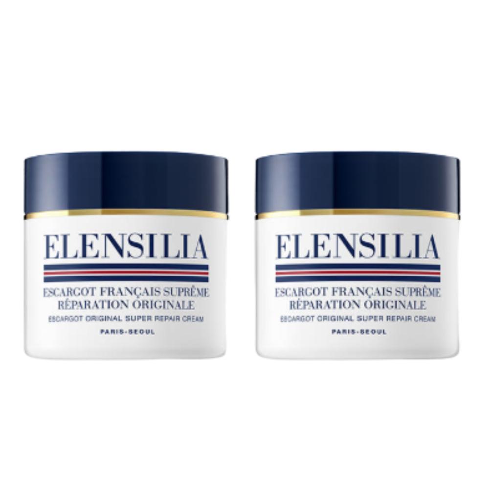 ELENSILIA Super Snail Anti-Wrinkle Cream 50g 2-Pack 5-in-1 Intensive Wrinkle Care for Forehead Eye Area Smile Lines & Neck