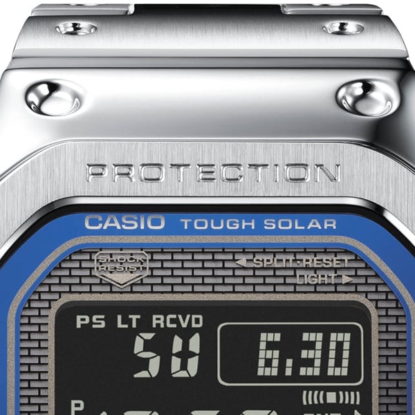 Casio Ceas G-SHOCK pentru bărbați GMW-B5000D-2JF [G-SHOCK Full Metal Series] Ceas pătrat argintiu din oțel inoxidabil