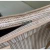 Borsa a Tote Grande in Tela Estiva 2025 da Donna - Borsa a Spalla Casual a Strisce per Studenti e Pendolari