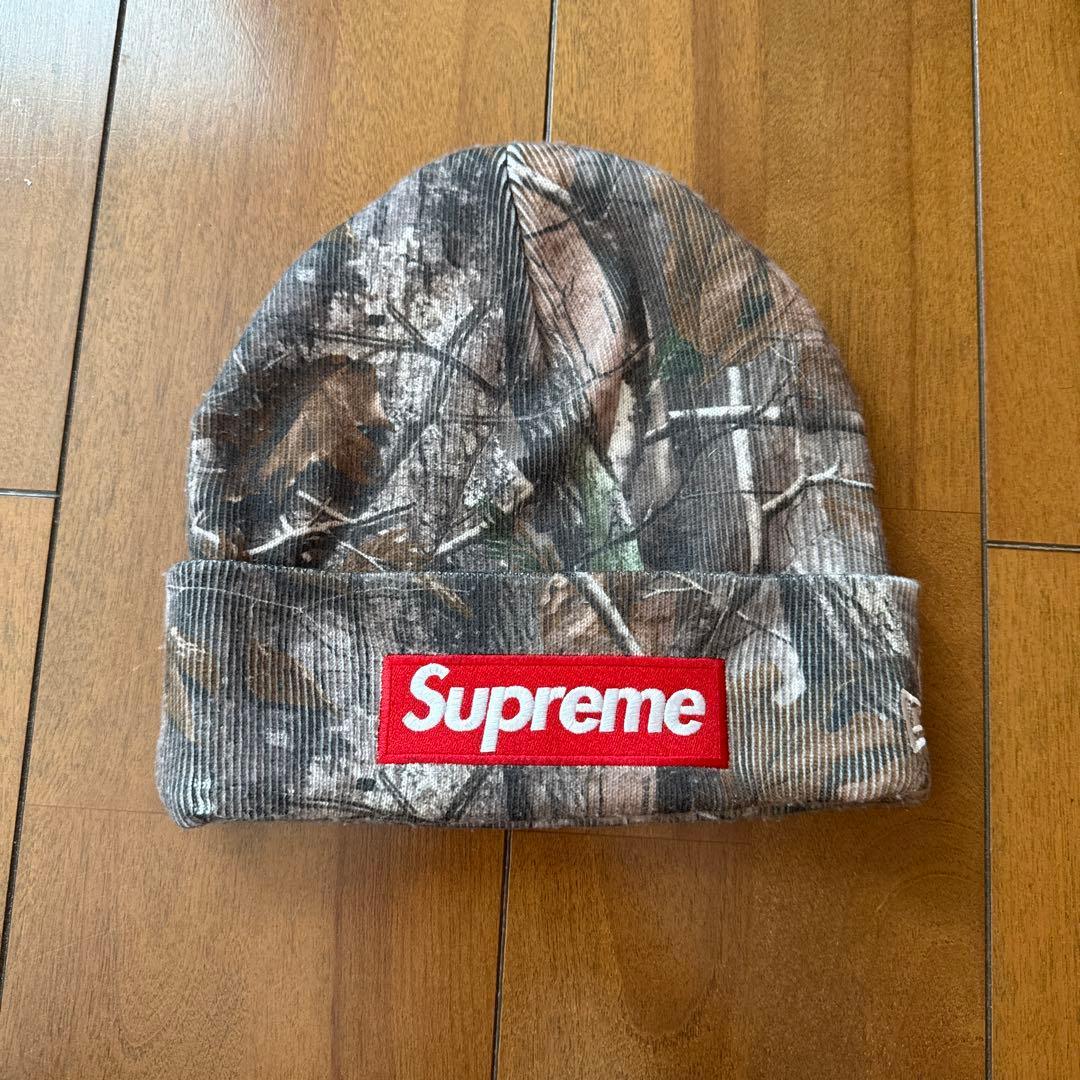 Used Supreme New Era Beanie Knit Hat Real Tree