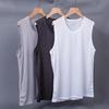 1 db-os férfi felsők, hűvös sport szinglet, gyorsan száradó ujjatlan pólók, lélegző jég selyem mellény, strand trikó, fitnesz férfi divat
