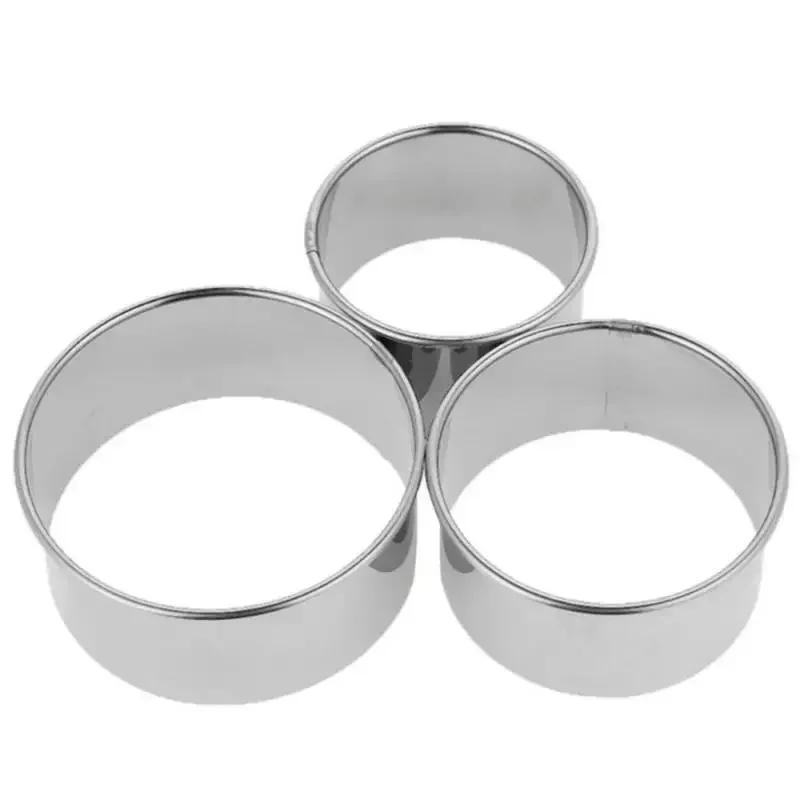 Round Dumplings Wrappers Molds Set, Cookie Pastry Wrapper Dough Cutting Tool, 3pcs Kitchen Gadgets Stainless Steel Cutter Maker