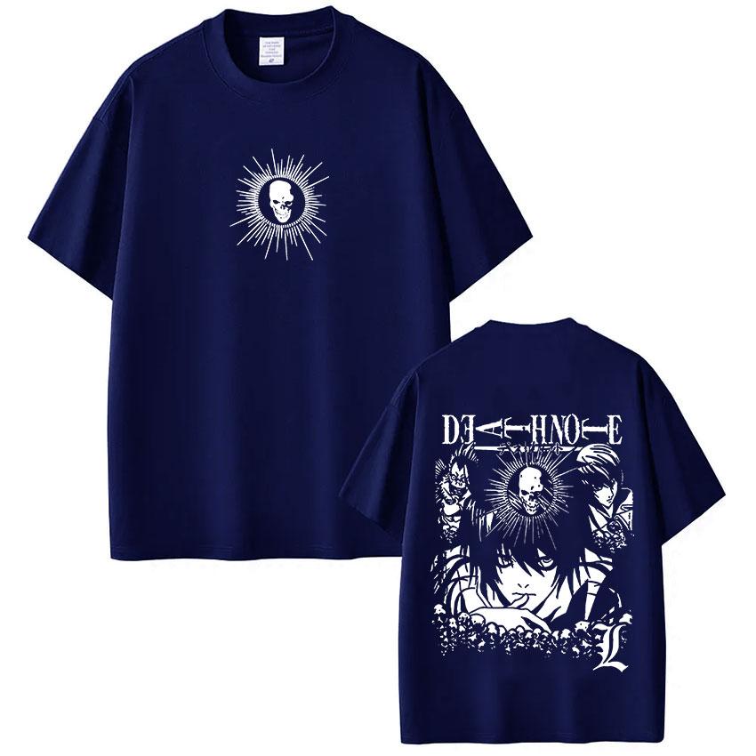 Anime Death Note Ryuk Yagami Light LLawliet Tshirts Unisexs Women Cotton Tee Shirt Fashion Short Sleeve Tops Streetwear Unisex