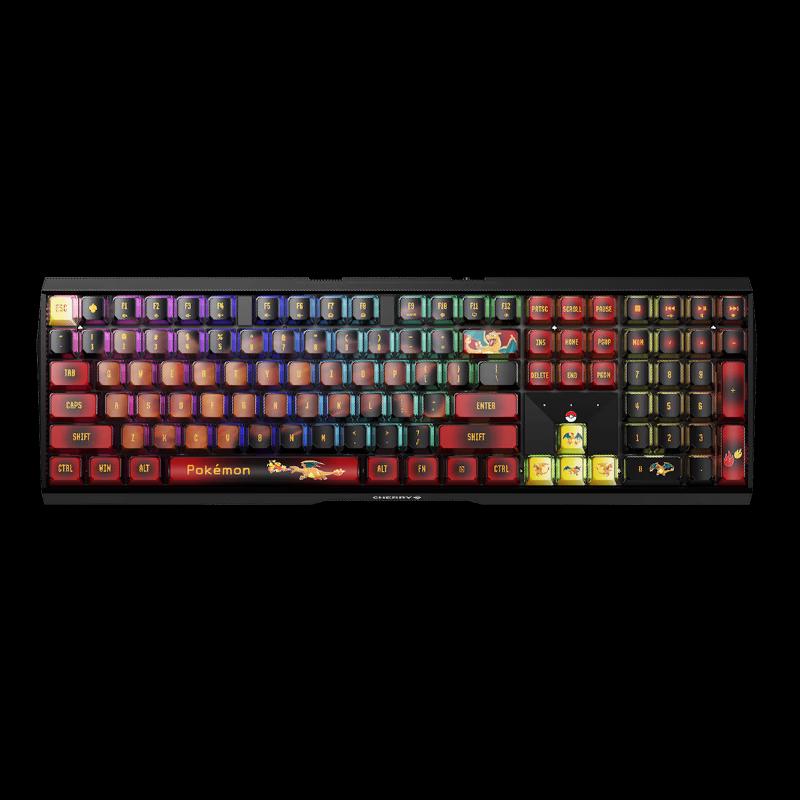 CHERRY MX3.0S Triple-Mode RGB Mechanical Keyboard, Pokémon Charizard Edition