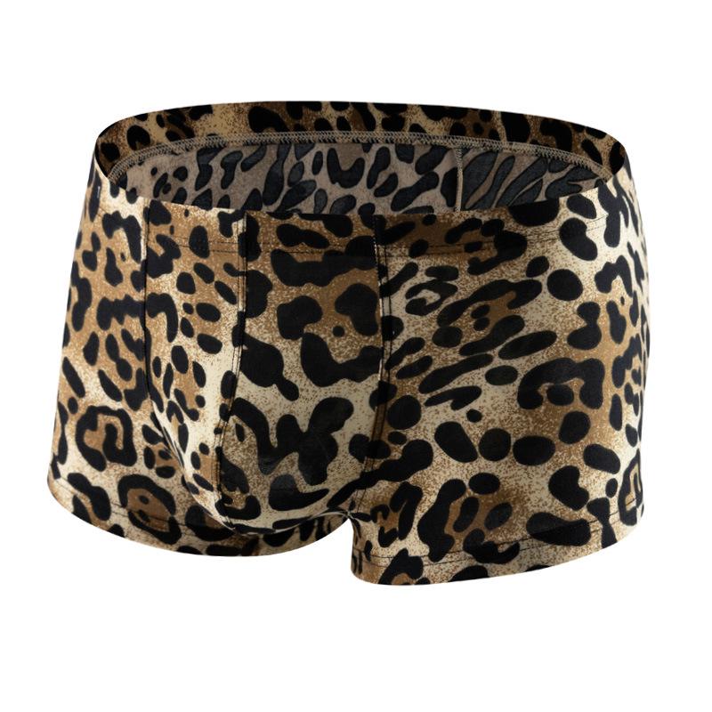 Herren Leopardendruck Atmungsaktive Boxershorts B23-1