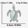 1/4pcs Blue/Green Enamel Stainless Steel Turtle Pendant For Jewelry Making Supplies Marine Animal Charm Handmade Sea Accessories