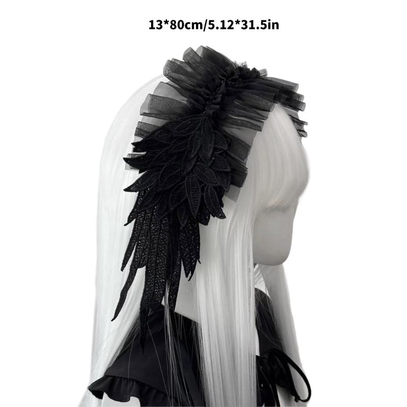 Stylish Wing Shaped Hair Accessory Soft Cloth Headband for Parties Weddings Daily Wear