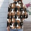 Women's Christmas Print Cardigan Long Sleeve Casual Top