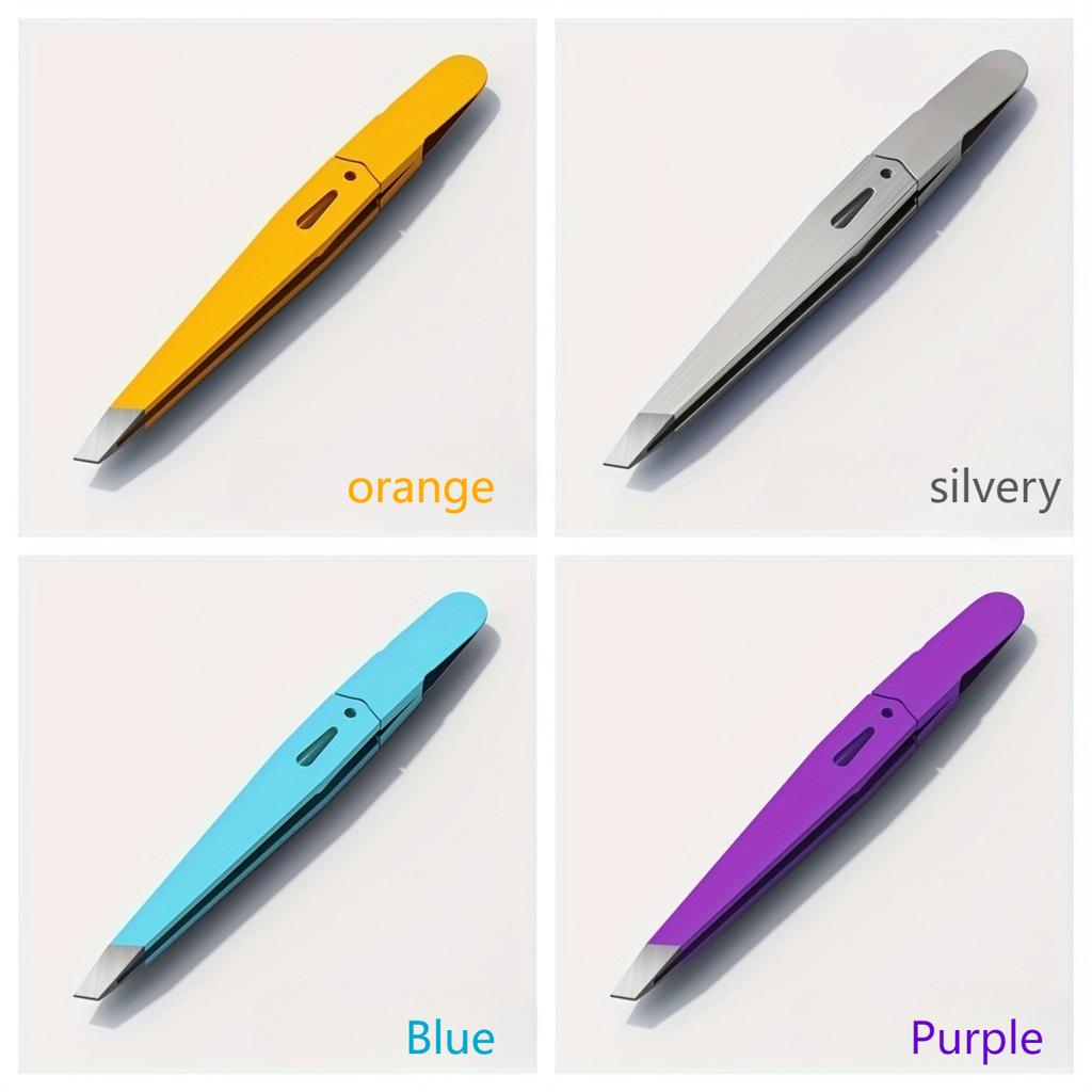 High-Precision Tweezers Stainless Steel Material with Excellent Rubber and Plastic Surface Feel Seamless Slant Tip