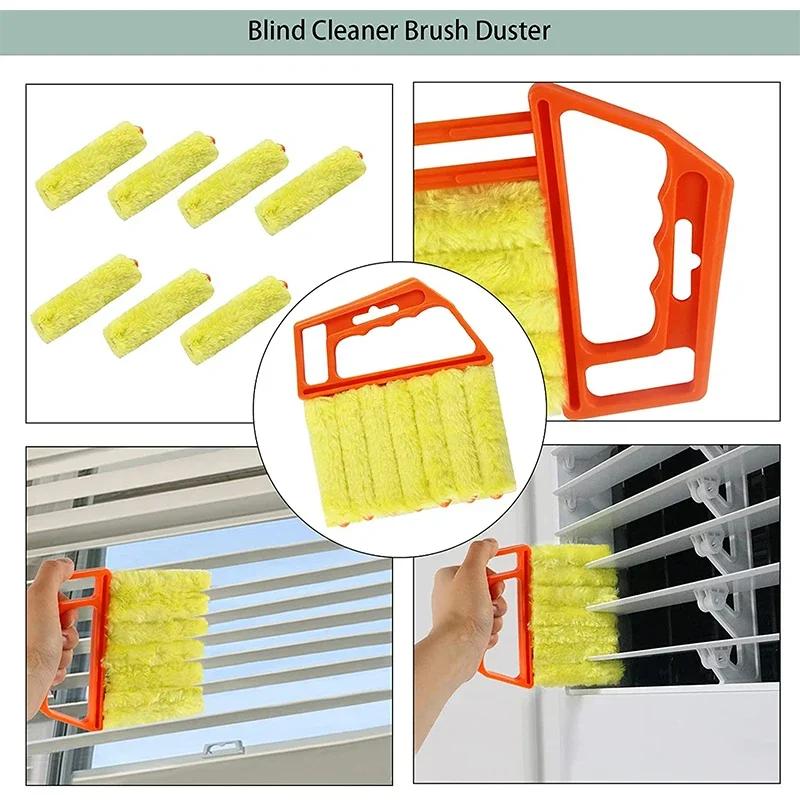 Vent Blinds Cleaner Cloth Brush Auto Air Conditioner Microfiber Air Conditioner Duster Electric Fan Cleaner Washable Tool