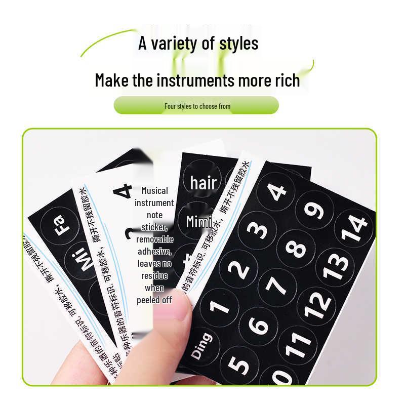 Handpan Drum Note Stickers for Beginners: Ethereal Steel Tongue Drum Fingering Guides