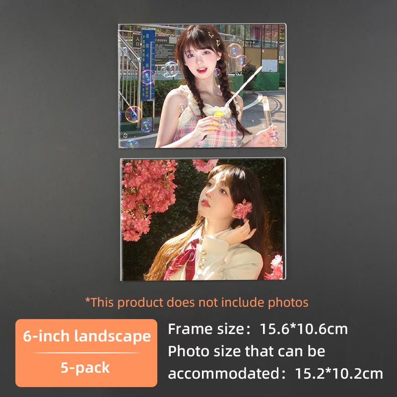 -Özel Modern Tasarım Hafif Akrilik Fotoğraf Çerçevesi Küçük Resim Sergileme Buzdolabı Mıknatıslı Fotoğraf Çerçevesi