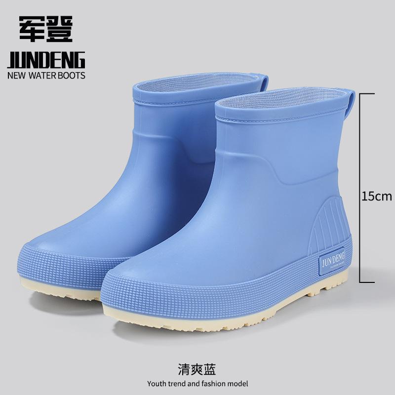 Hot-selling Fashion Water Shoes Low Tube Women's Rain Shoes Thickened Rain Boots Water Boots Non-slip Waterproof Glue Shoe Cover Shoes