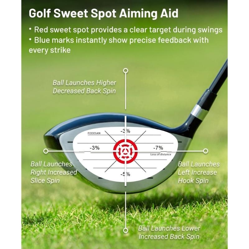 10 Stück Golfschläger Schlagflächen-Aufkleber Golf-Schlagaufkleber-Set Für Übungszwecke Mit Hoher Sichtbarkeit Abriebfestes Design