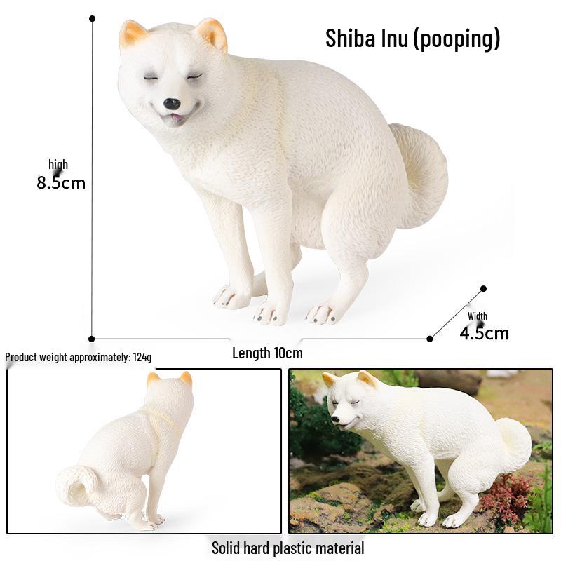Realistic Corgi Puppy Heart Model: Cute Animal Toy & Desktop Ornament