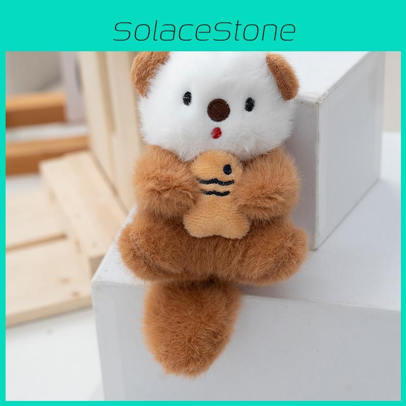 Soft Sea Otter Plushie With Long Fur Pp Cotton Filling Stuffed Animal For Kids