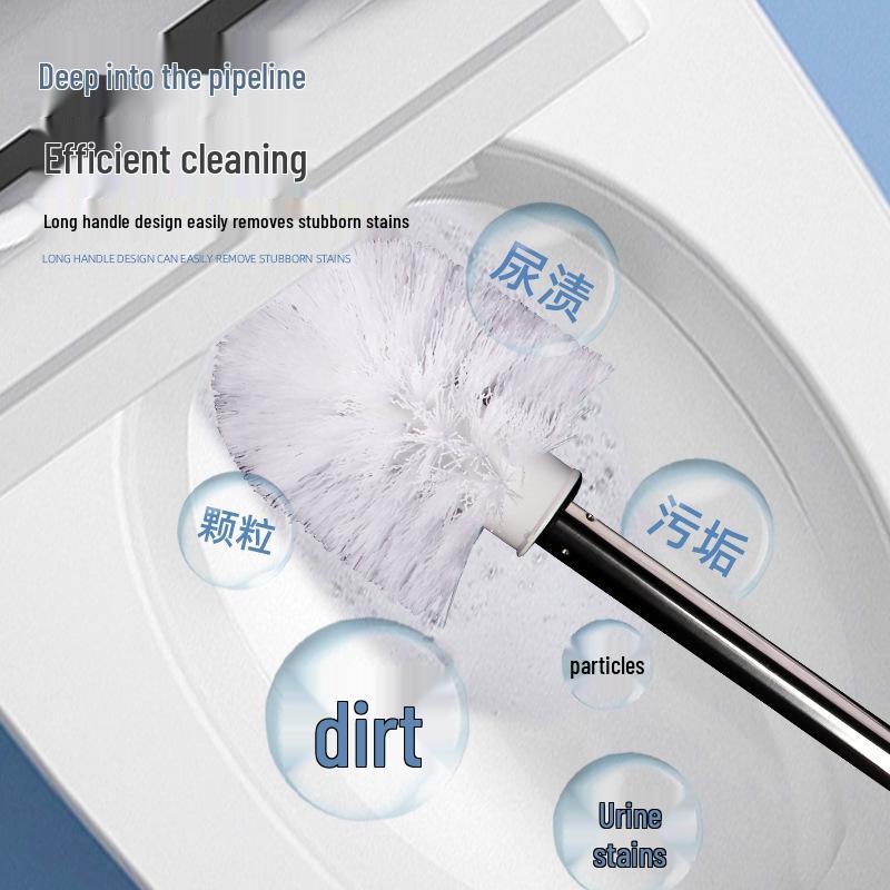 WC-Bürste mit langem Griff und rundem Kopf für gründliche Reinigung