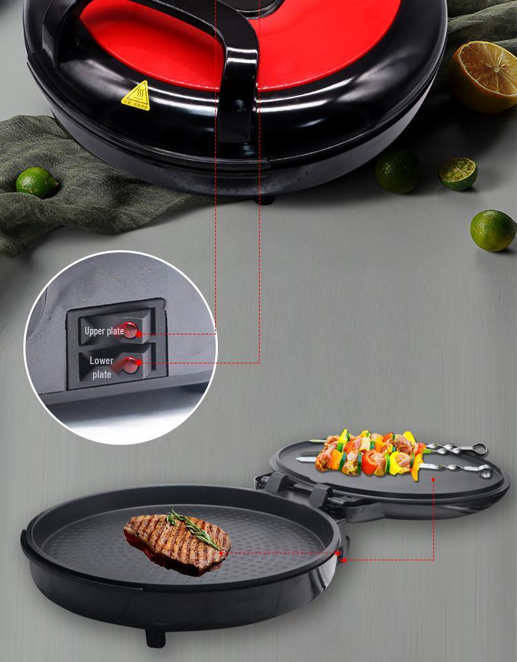 Elektrický palačinkovač s oboustranným ohřevem a prohloubenou plotnou - Komerční a domácí grilovací pánev