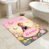 Custom Name Mermaid Garden Living Room Non-Slip Area Rug Soft Carpet for Bedroom Kids Playroom Sofa Office Home Decor Doormat