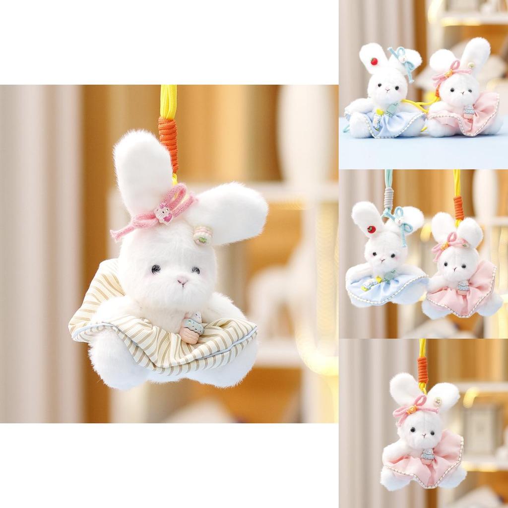 Cute Bunny Plush Doll Keyring Animal Plushie Girls Bag Decor For Teens