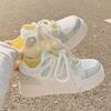Summer Women's Shoes Little White Shoes Women's 2025 New Breathable Mesh Shoes Versatile Student Bread Shoes Platform Sports Board Shoes