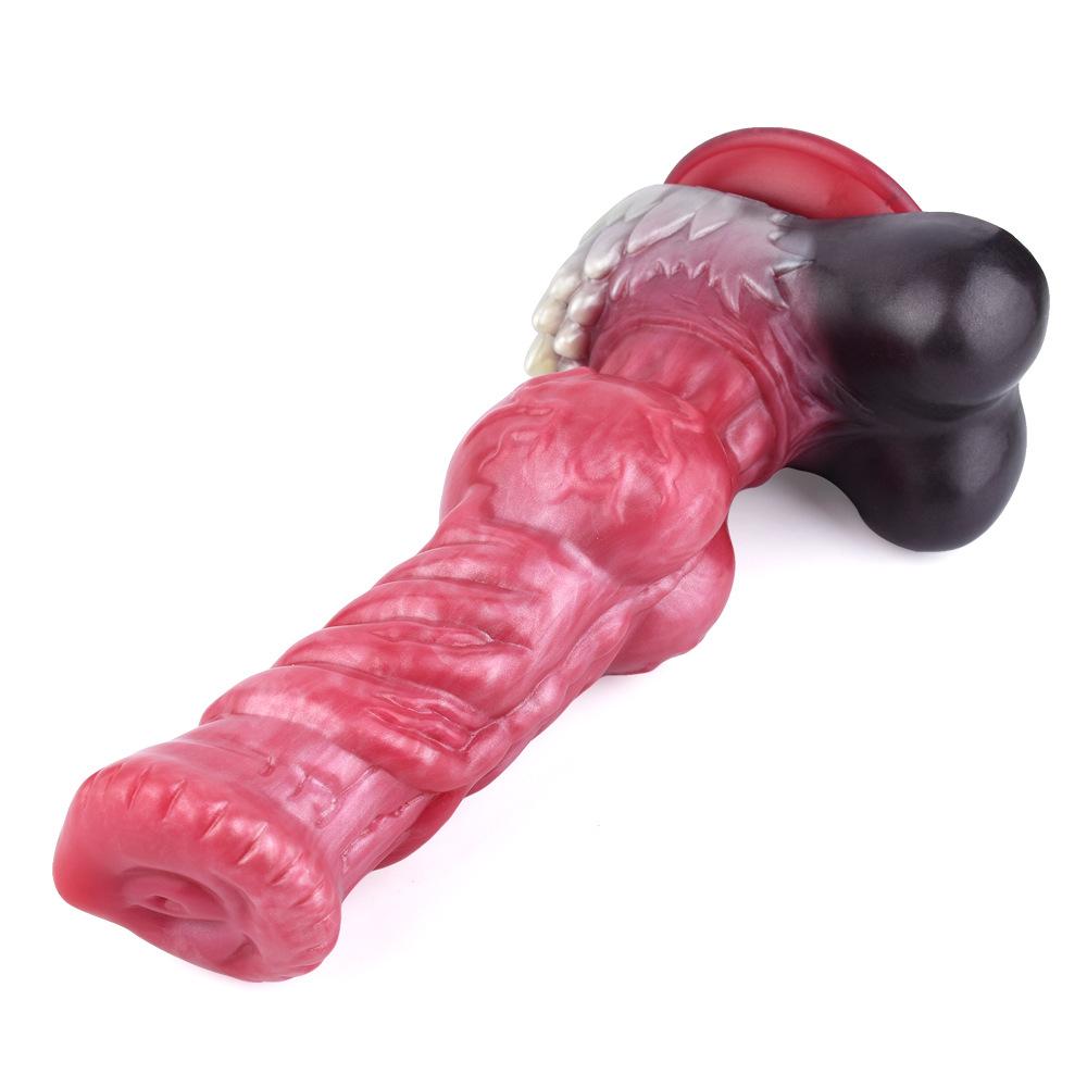 34cm Riesiger Simulationstierdildo Flüssigsilikon Butt Plug Masturbator Erwachsenes Sexspielzeug Fisting Realistischer Penis BDSM