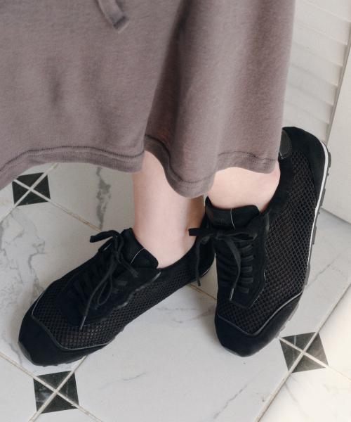 [JILL BY JILLSTUART] Mesh Soft Sneakers JLSO6E26 Black_Jlso6E263Bk-230