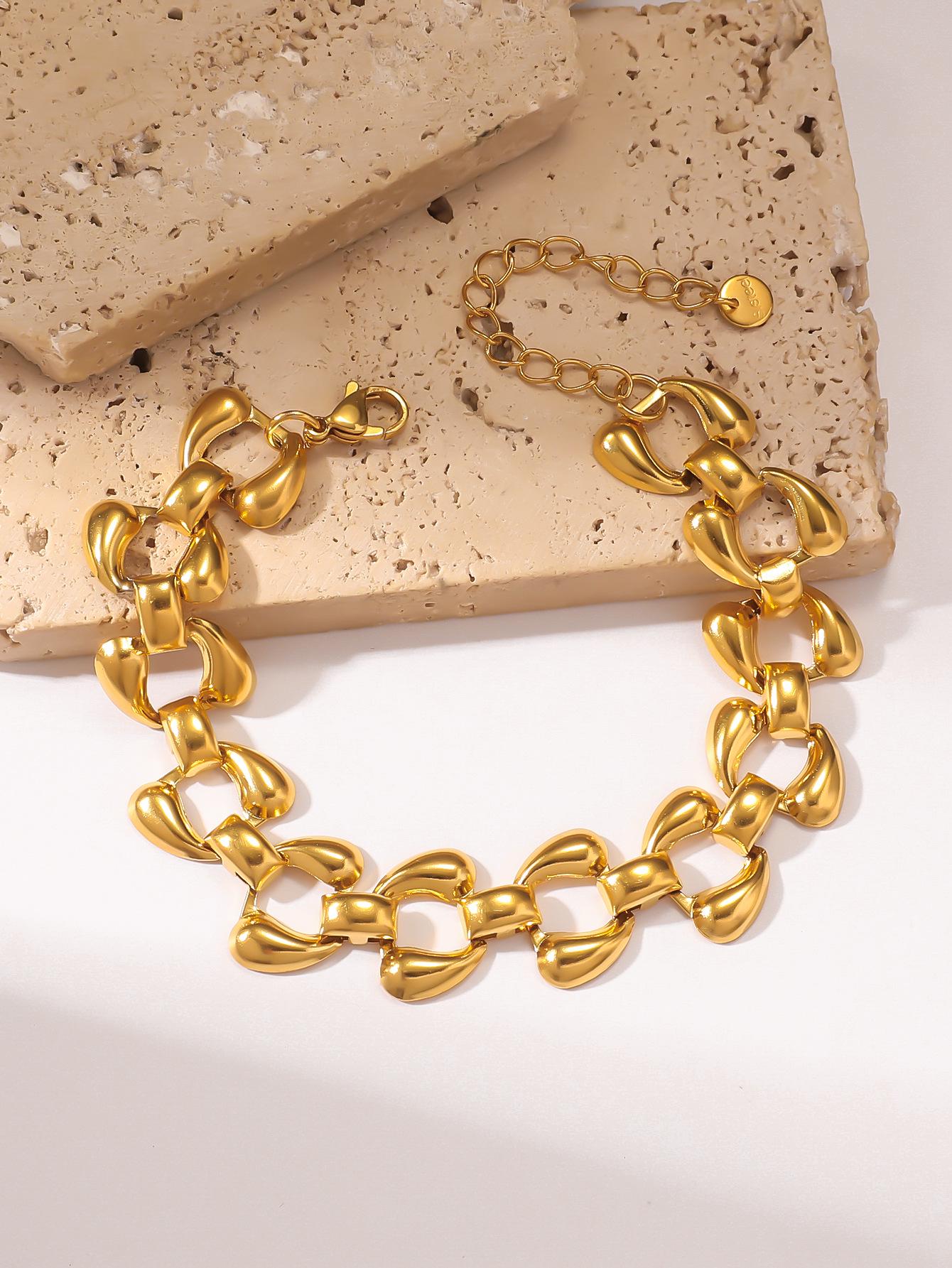 Минималистичный смелый широкий браслет из нержавеющей стали с нишевым дизайном